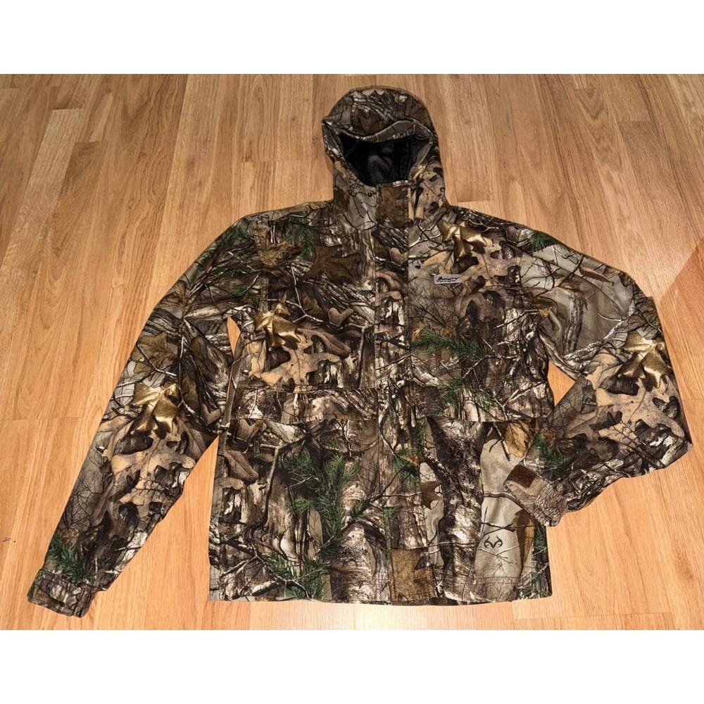 Mount'n Prairie Mens Realtree Xtra Camo Hooded Hunting Jacket XL Mesh Lined